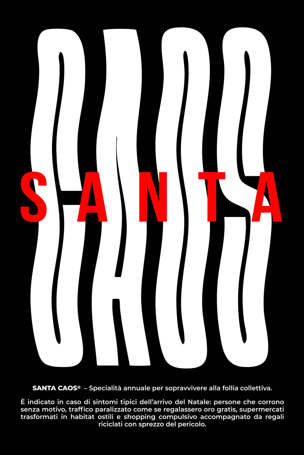 Santa CAOS & testo - Felpa girocollo